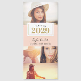 4 tarjetas de Invitación de graduación magnética f