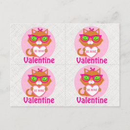 4 Tarjetas de San Valentín para gato Guay hipster