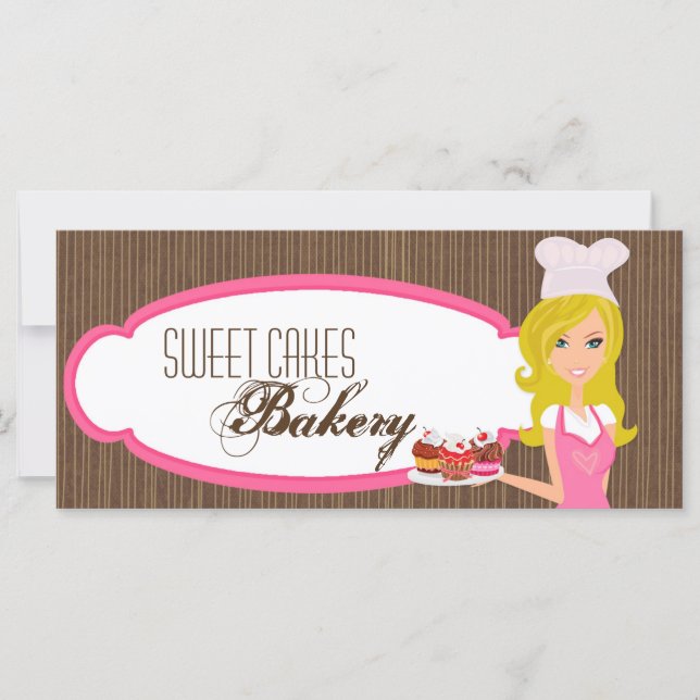 4"x9" Certificado de regalo Blonde Baker Pasteles  (Anverso)