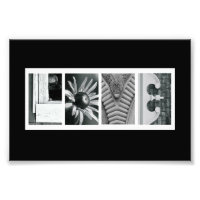 4 x 6 Amor (Negro) Foto Carta de arte