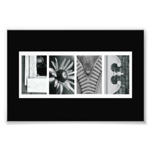 4 x 6 Amor (Negro) Foto Carta de arte