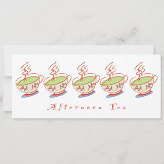 4 x 9,25" Invitación al té de la tarde