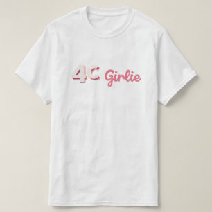 "4c Girlie" Camiseta Gráfica de Textura de Cabello