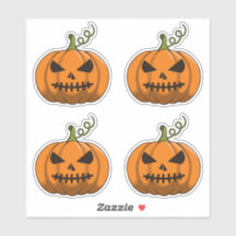 4PC Pegatinas de calabaza - Halloween Jack-o'-Lant