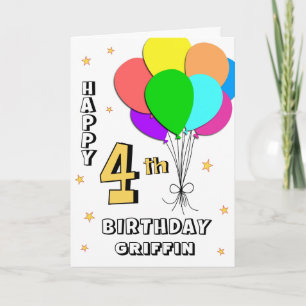 4ta tarjeta de felicitación llenada globo del