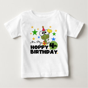 4tas camisetas y regalos del cumpleaños de la rana