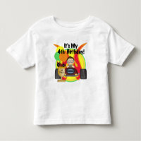 4tas camisetas y regalos del cumpleaños del coche