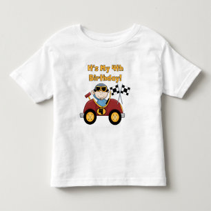 4tas camisetas y regalos del cumpleaños del coche