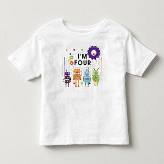 4tas camisetas y regalos del cumpleaños del robot