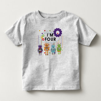 4tas camisetas y regalos del cumpleaños del robot