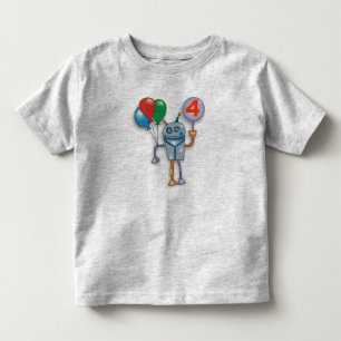 4to Camisa brillante linda del niño del robot de