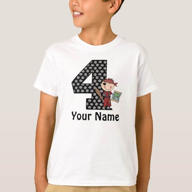 4to Camisa personalizada pirata de los muchachos (Anverso)