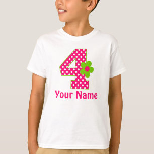 4to Camiseta rosada y verde del chica del