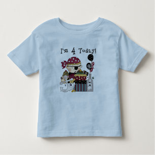 4to Camisetas y regalos del pirata del cumpleaños