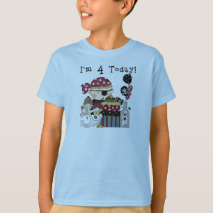 4to Camisetas y regalos del pirata del cumpleaños