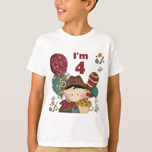 4to Camisetas y regalos del vaquero del cumpleaños