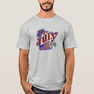 4to de la camiseta de los fuegos artificiales de