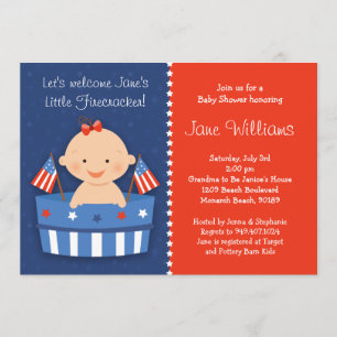 4to de la invitación de julio Baby Shower