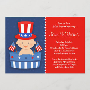 4to de la invitación de julio Baby Shower