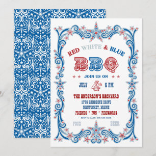 4to de la invitación del Bbq de julio