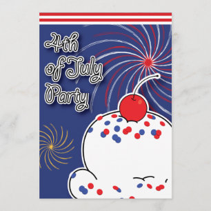4to de la invitación del fiesta de julio