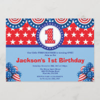 4to de la primera invitación del cumpleaños del 1