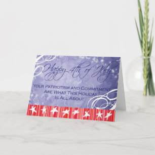 4to de la tarjeta de julio para nuestras tropas