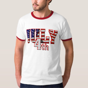 4to de las camisetas patrióticas de julio