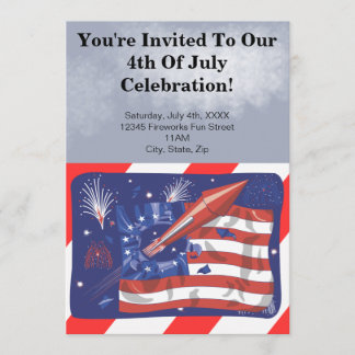 4to de las invitaciones del fiesta de julio