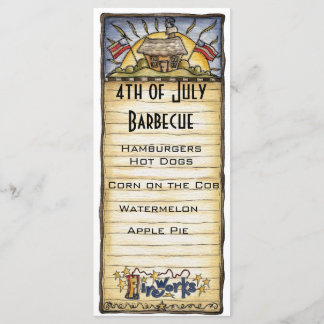 4to del menú de la barbacoa de julio