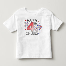 4to feliz de la camiseta del niño de julio