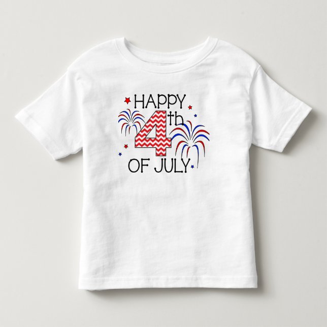 4to feliz de la camiseta del niño de julio (Anverso)