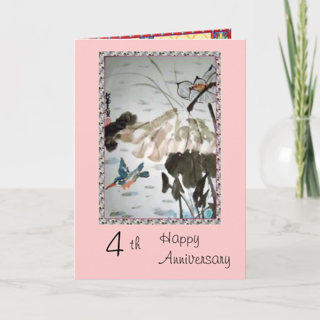 4to Tarjeta del aniversario (Anverso)