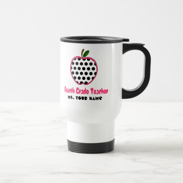 4to Taza del profesor del grado - lunar Apple (Derecha)