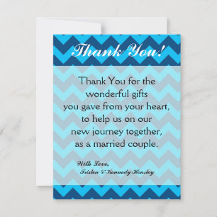 4x5 FLAT Gracias Tarjeta Chevron Blues