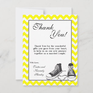 4x5 FLAT Gracias Tarjeta Chevron De Esneakers Para