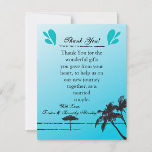 4x5 FLAT Gracias Tarjeta Palm Tree
