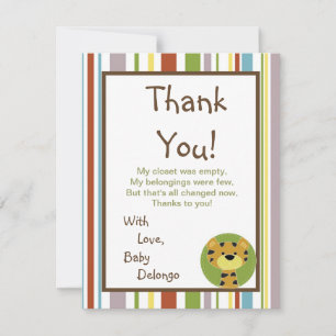 4x5 FLAT Gracias Tarjeta Selva Cuentos Safari