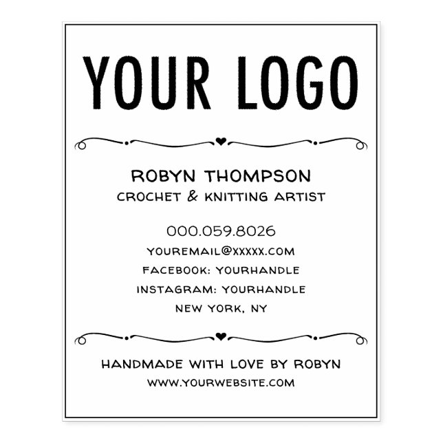 4x5 personalizado hecho a mano con el sello de gom (Impresión)