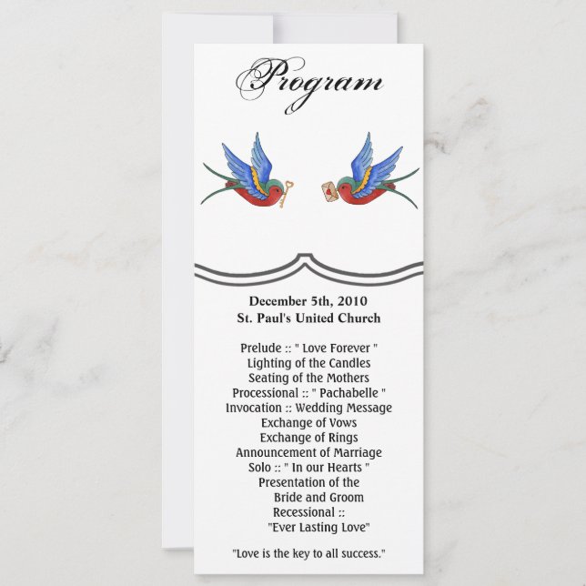 4x9.25 Tarjetas de programa Sparr tradicional de t (Anverso)