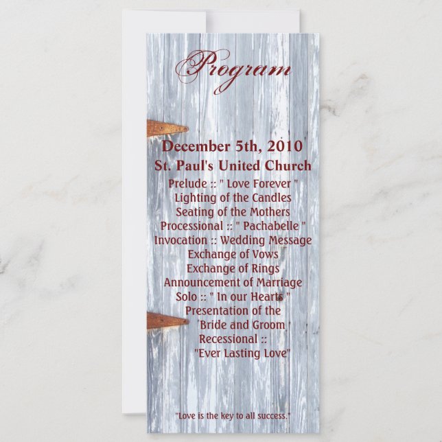 4x9.25 Tarjetas del programa Cou de la puerta del  (Anverso)