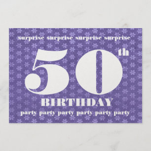 50ª SORPRESA Plantilla de fiesta de cumpleaños mor