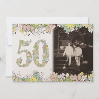 50º Aniversario de Bodas de Oro Invitación de Foto
