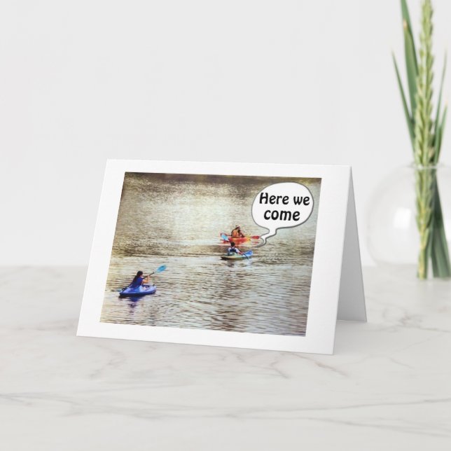 **50º CUMPLEAÑOS** TARJETA DE REUNIÓN ESTILO KAYAK (Anverso)