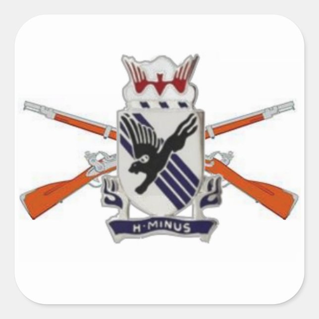 505ª INFANTRÍA DUI PEGATINAS DE RIFLES CRUZADOS (Anverso)