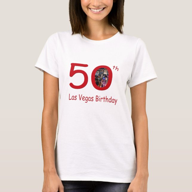50.ª camiseta de cumpleaños de Las Vegas (Anverso)
