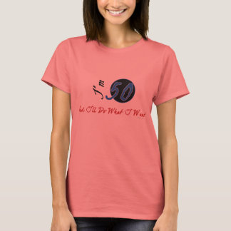 50.ª camiseta de las mujeres de cumpleaños!