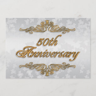50.ª carta de invitación de fiesta de aniversario