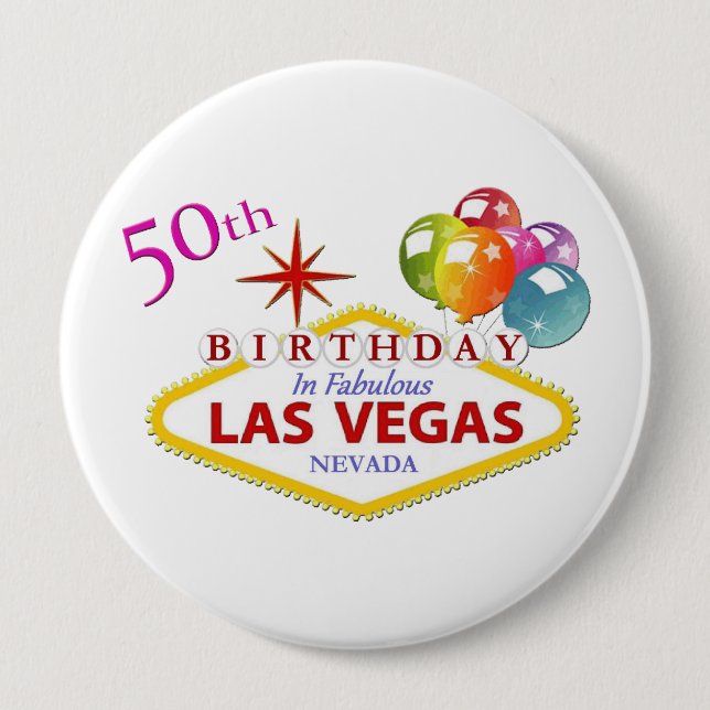 50.ª Enorme Cumpleaños De Las Vegas, Botón Redondo (Anverso)