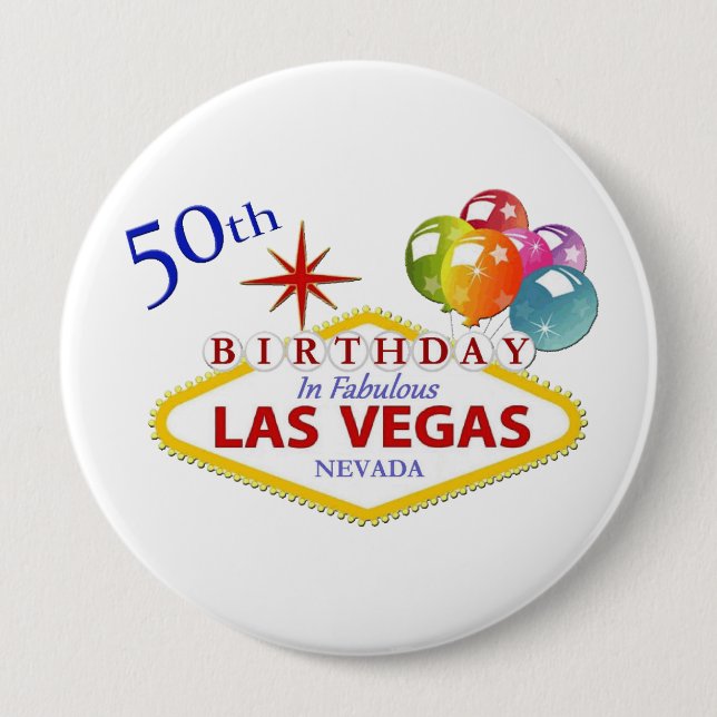 50.ª Enorme Cumpleaños De Las Vegas, Botón Redondo (Anverso)
